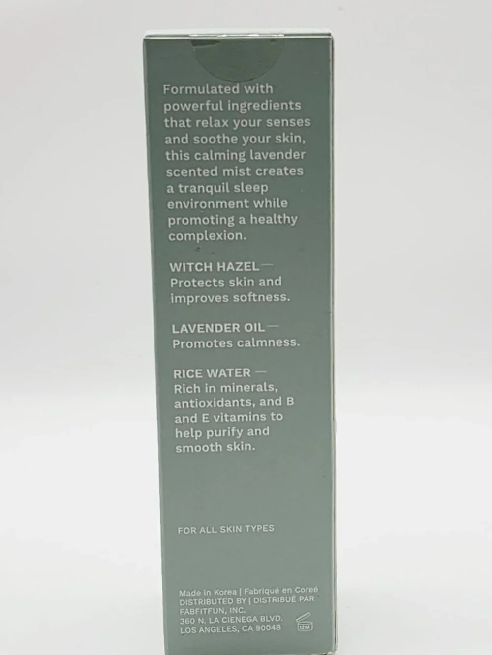 Hythe Tranquility Sleep Mist 3 oz Lavender Pillow Spray Rice Water Witch Hazel